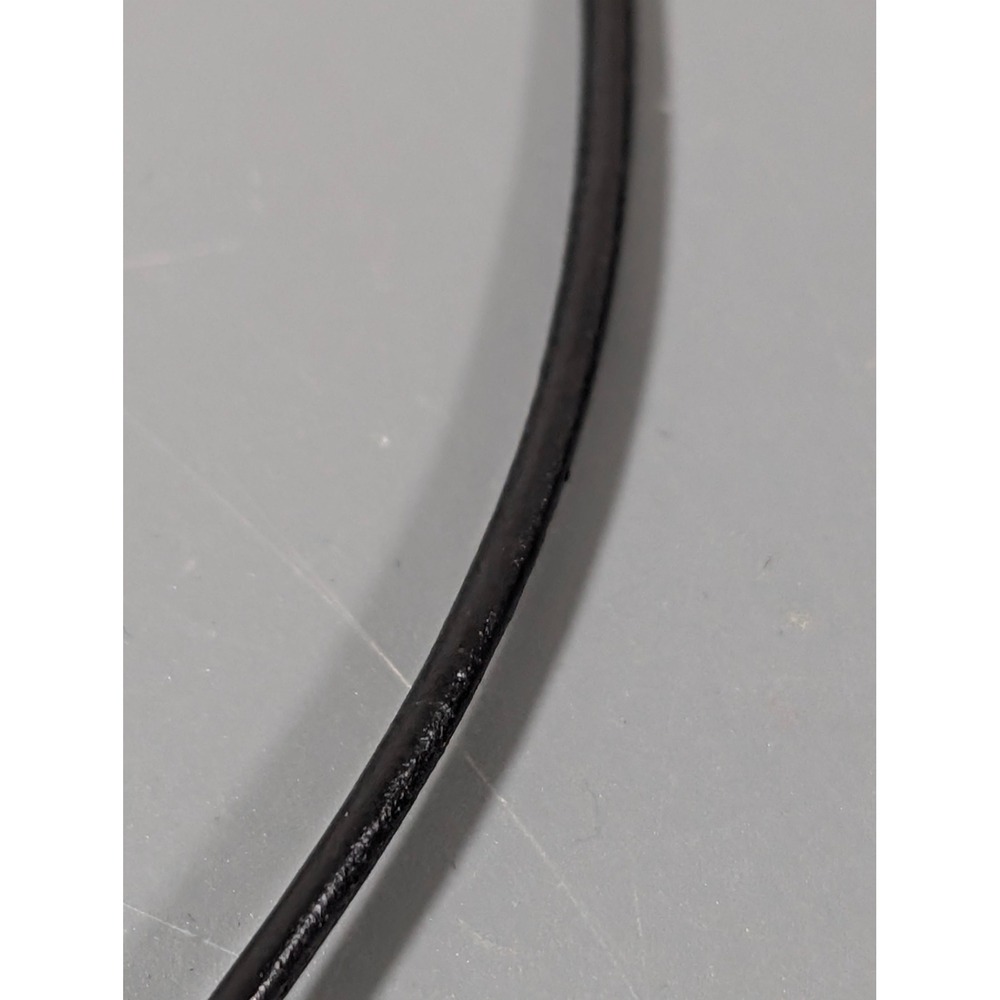 NWT Nine West Silver Tone Initial E Pendant Black Cord Necklace 18" Minimalist - Picture 6 of 7